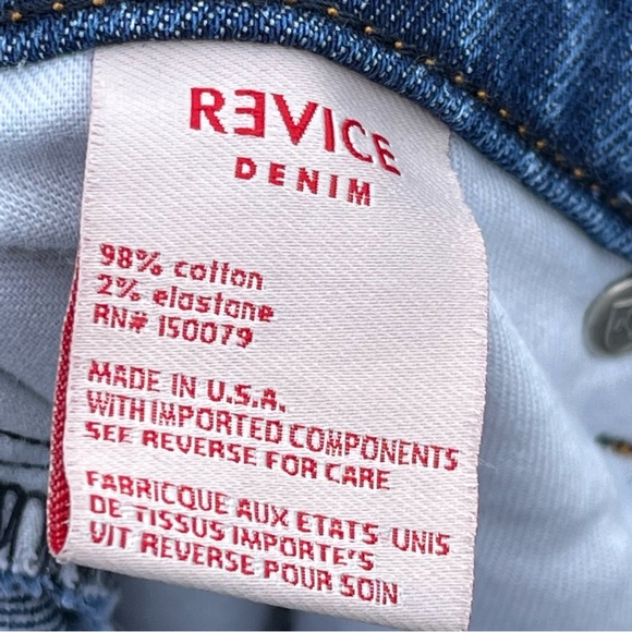 Revice Straight Leg Button Fly High Waist Medium Wash Jeans Size 27 - Picture 9 of 10